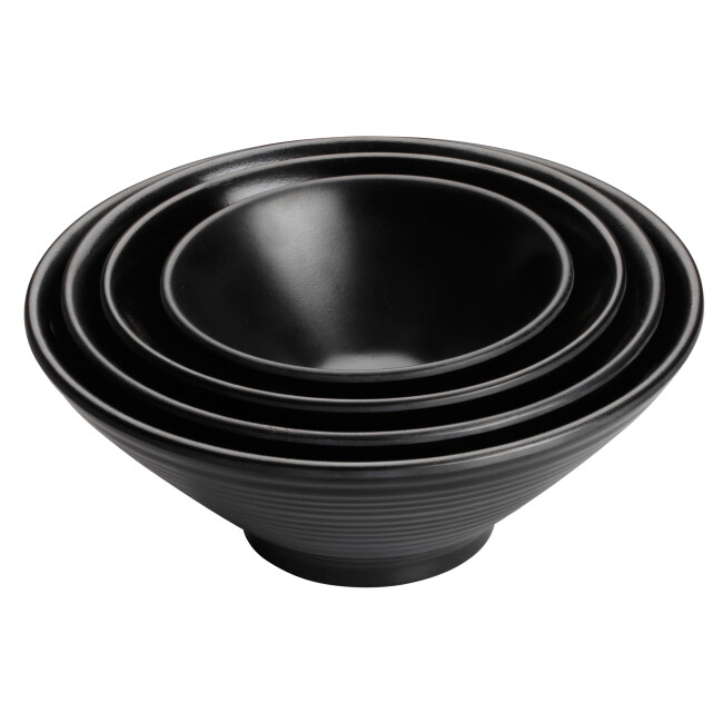 8"Dia Melamine Bowl, Black, 24pcs/case - Image 2